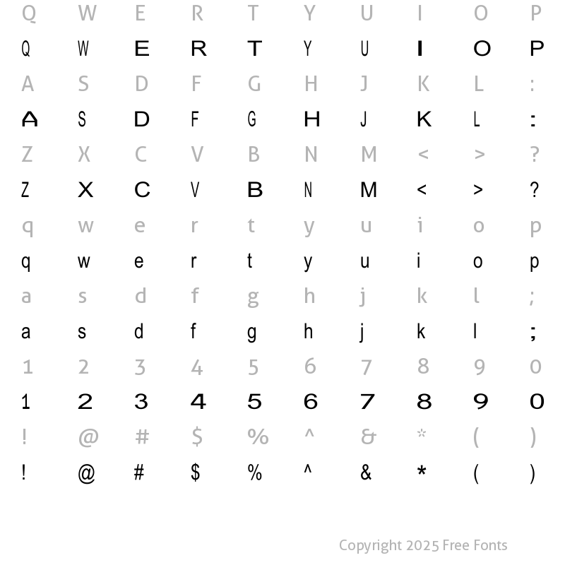 Character Map of JuliaSoft Special Font W Regular