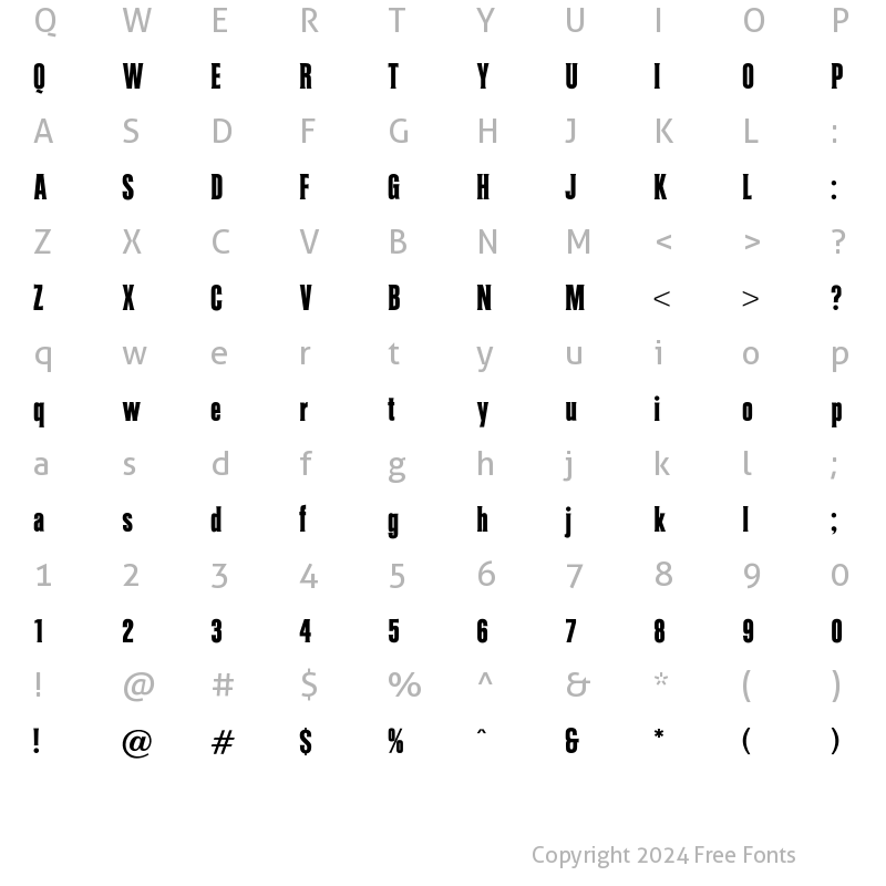 Character Map of JuliusRegular Regular