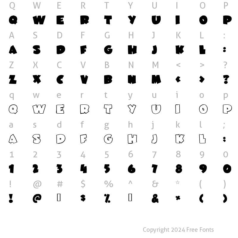 Character Map of JuneBug Regular