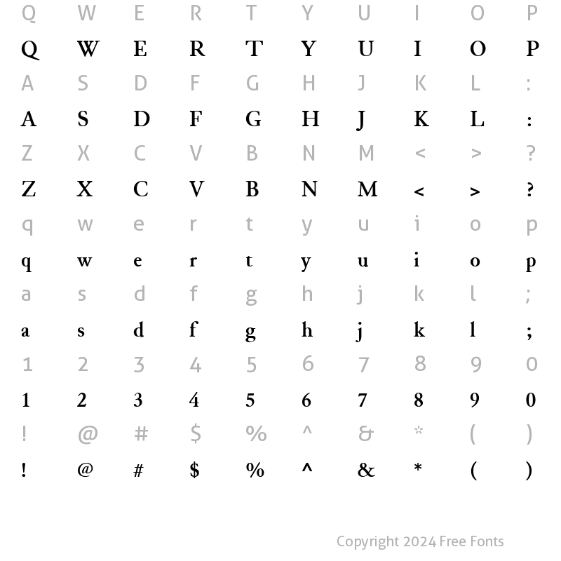 Character Map of JuniusStandard Bold