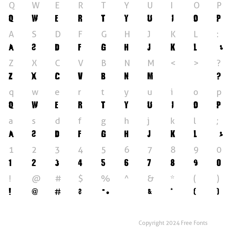 Character Map of JustSmashing Fartzake