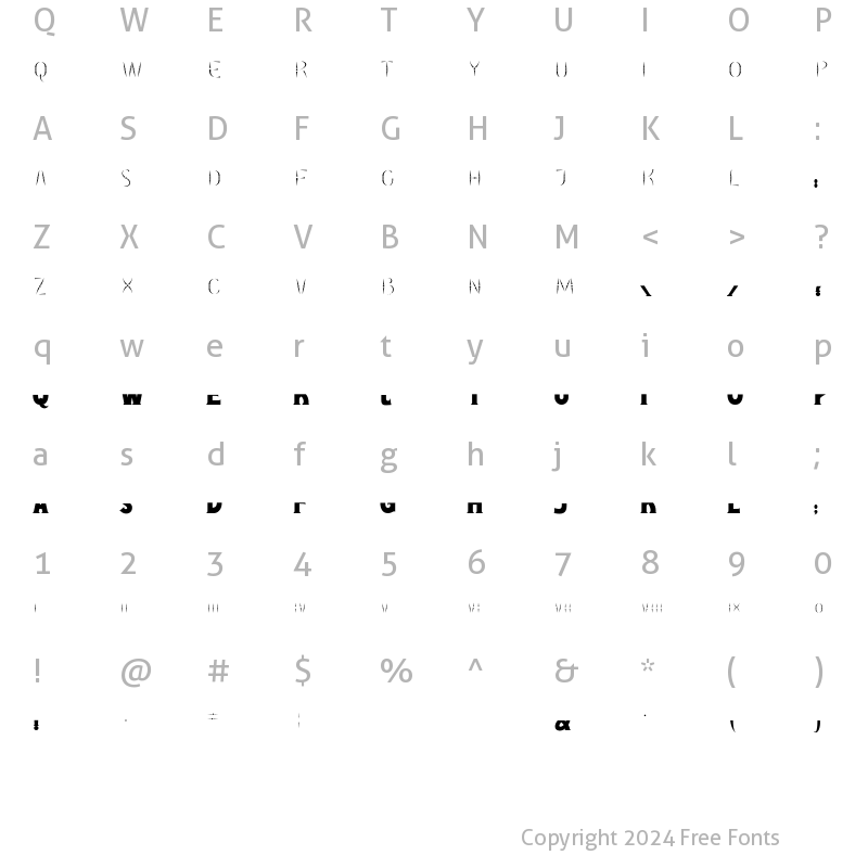 Character Map of JVNEEdithLiteDecor Regular