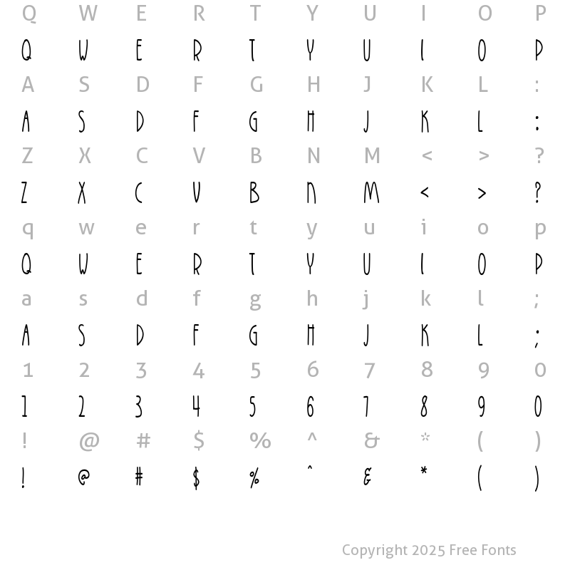Character Map of K26Infinitus Regular