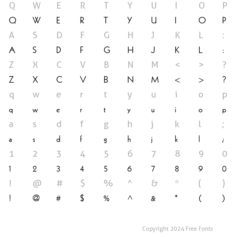 Character Map of Kabel LT Book Regular