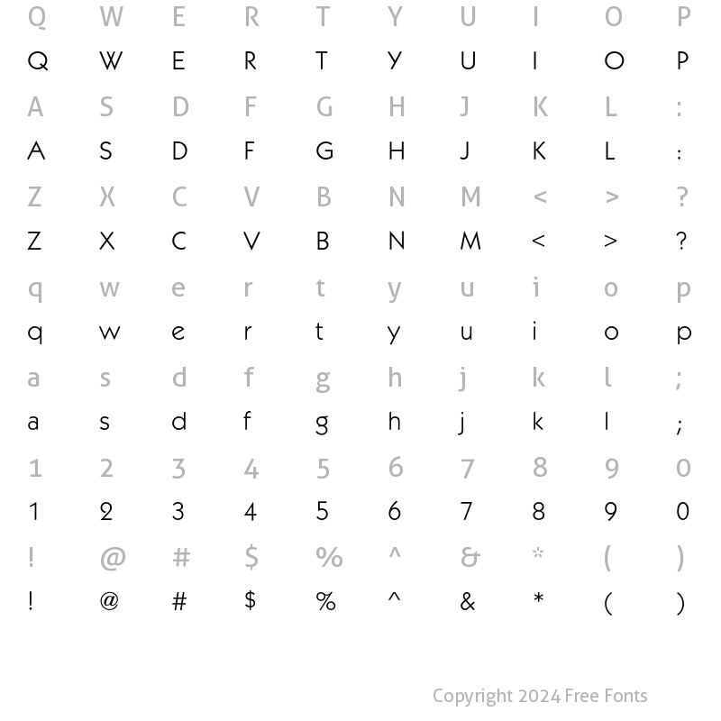 Character Map of KabelEF-Book Regular