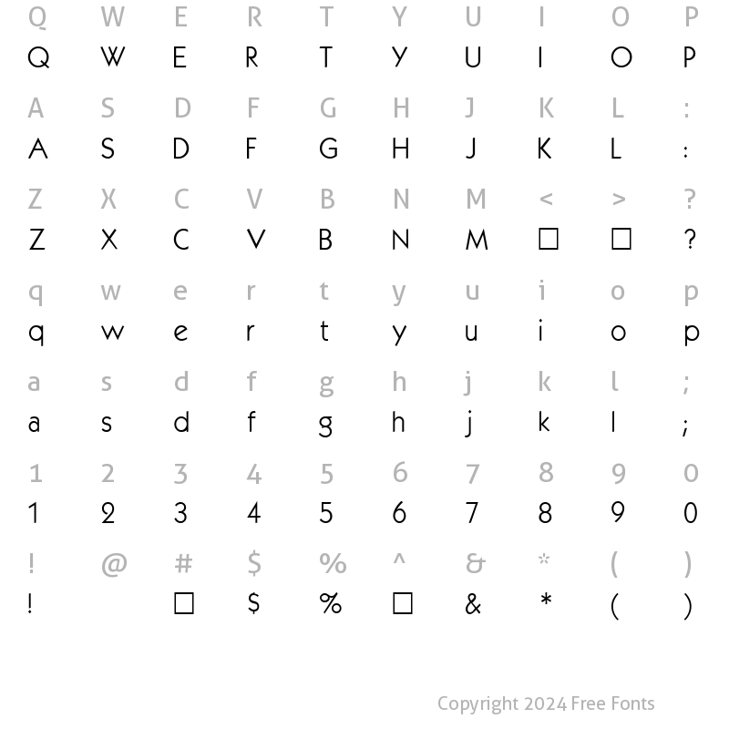 Character Map of KabelMedium Regular