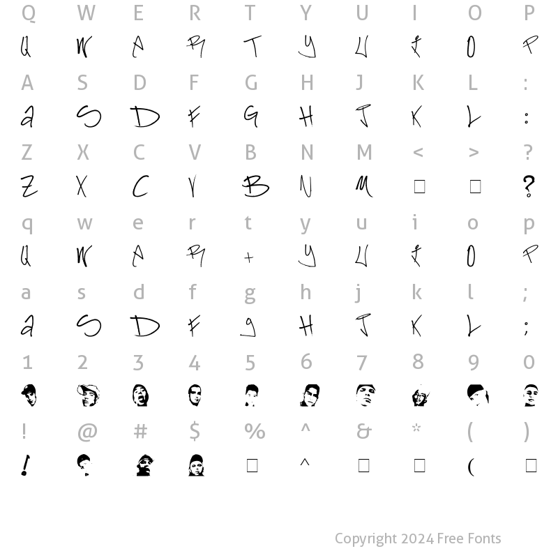 Character Map of Kadafia Regular