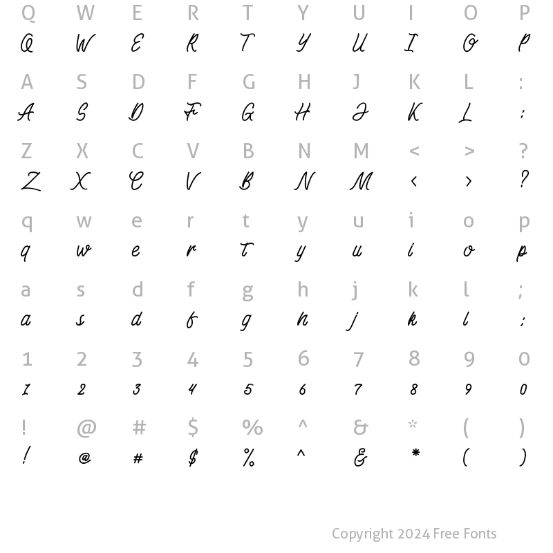 Character Map of Kadisoka Monoline Regular