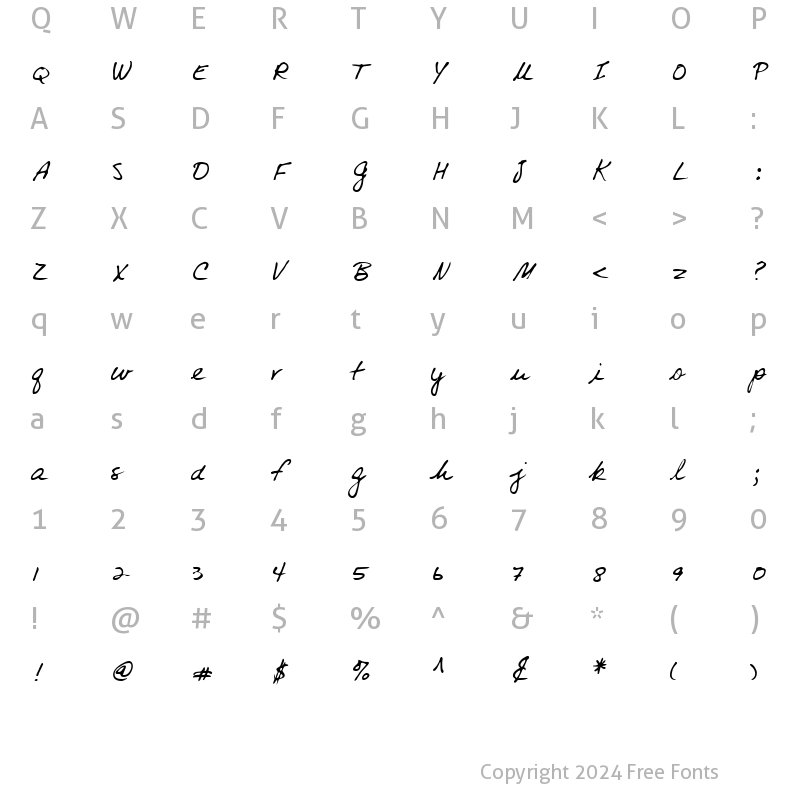 Character Map of Kaempf Regular