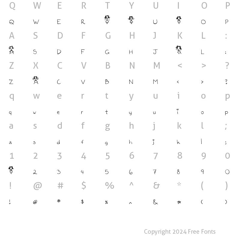 Character Map of Kaileen Regular