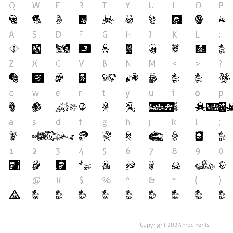 Character Map of kallot Regular