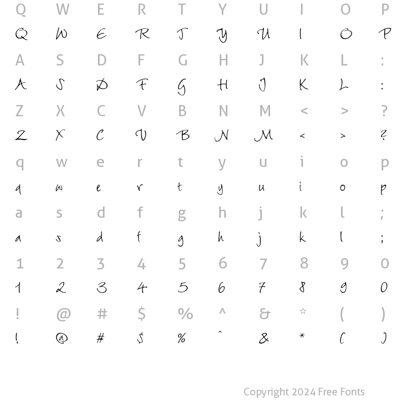 Character Map of Kamden Regular