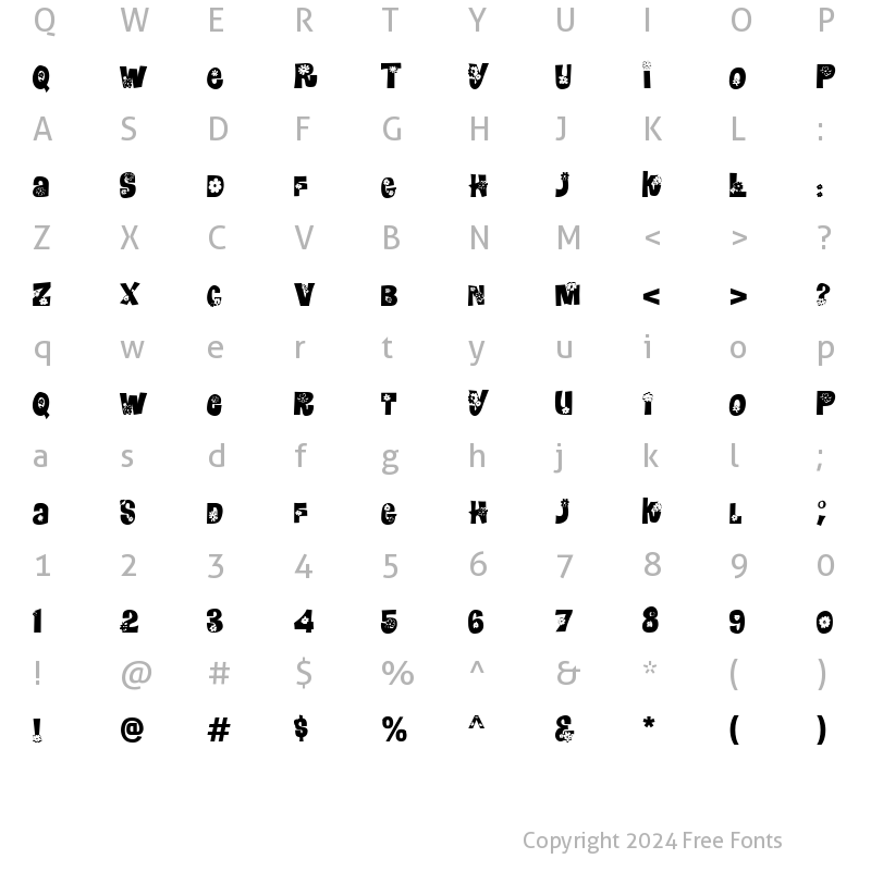 Character Map of Kamille Regular