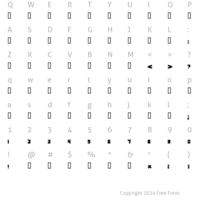 Character Map of Kammer Bold