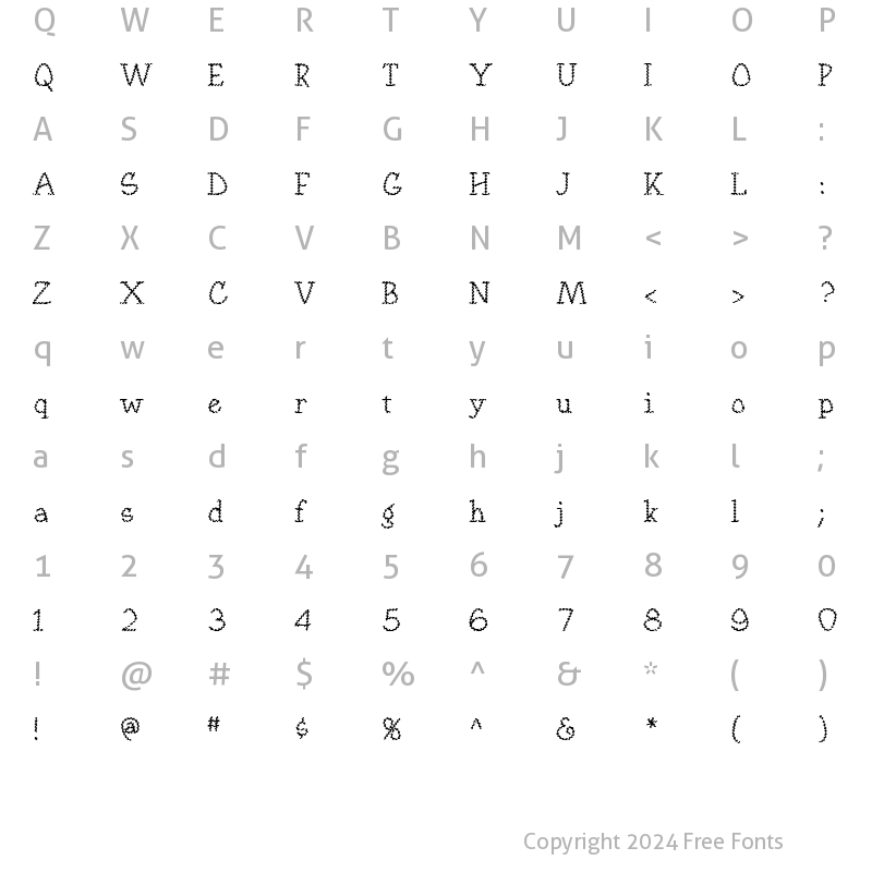 Character Map of KampRipple Regular