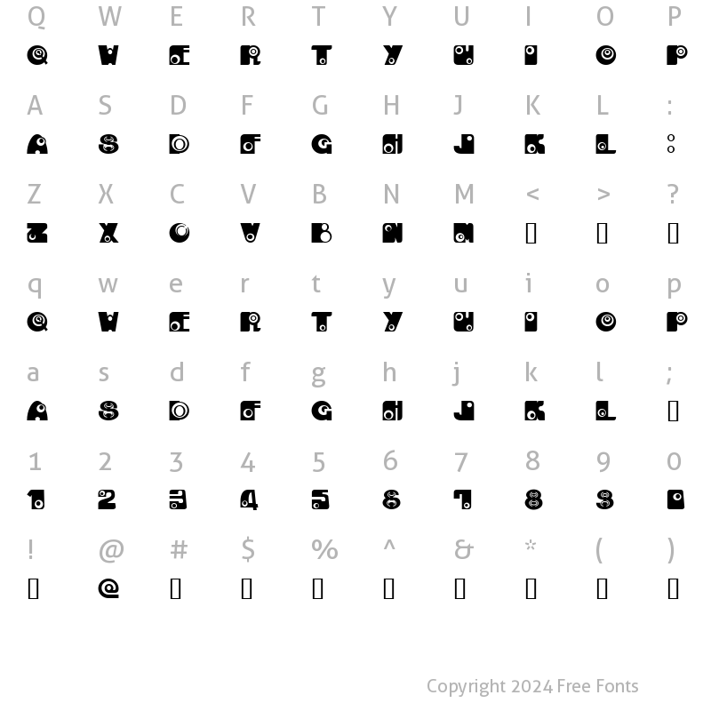 Character Map of kan E