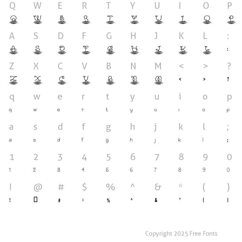 Character Map of KAPastaAldente Regular