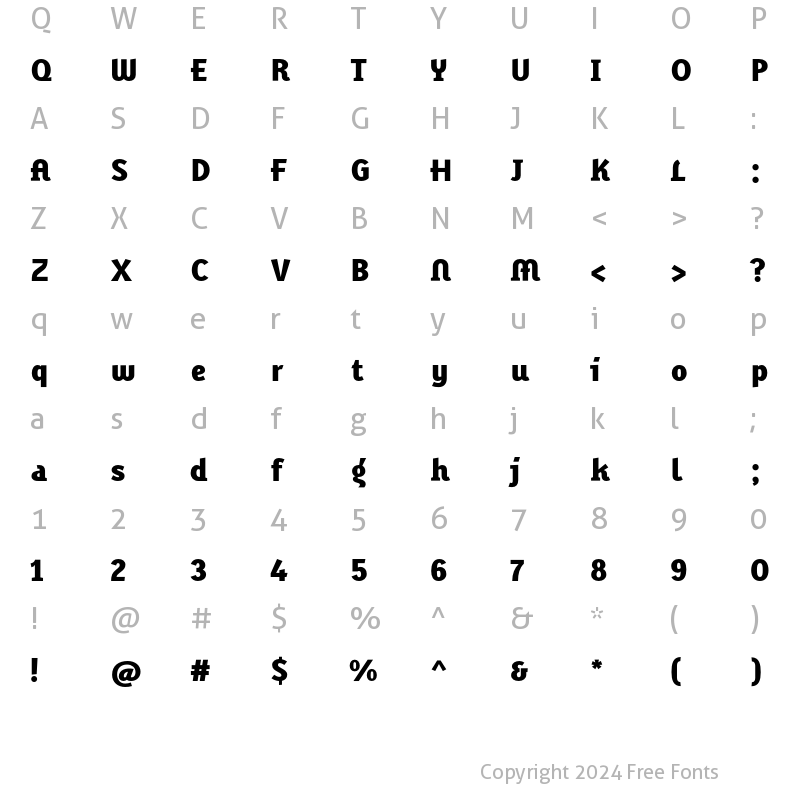 Character Map of KarbidDisplay ExtraBold Regular