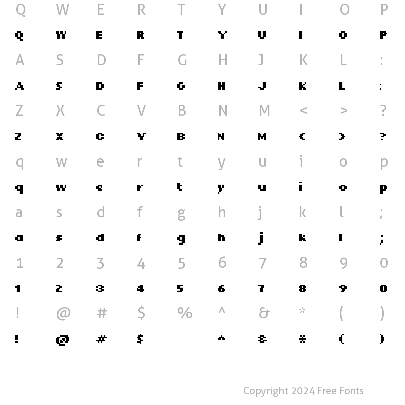 Character Map of KareFiveDots Bold