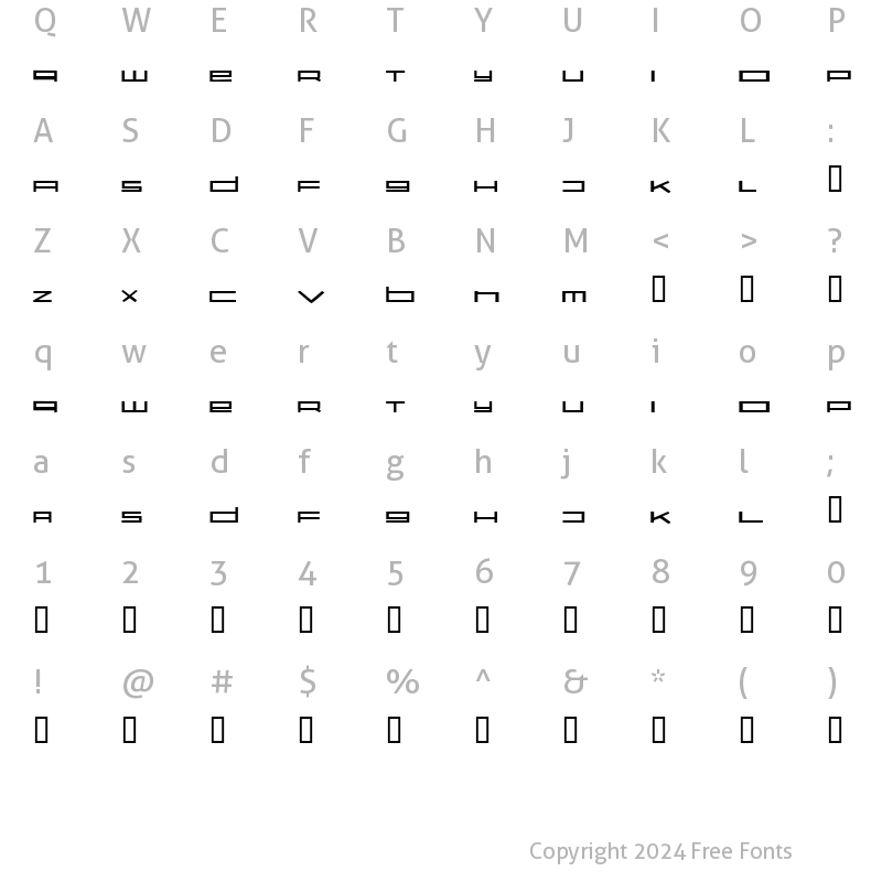 Character Map of Karelia Regular