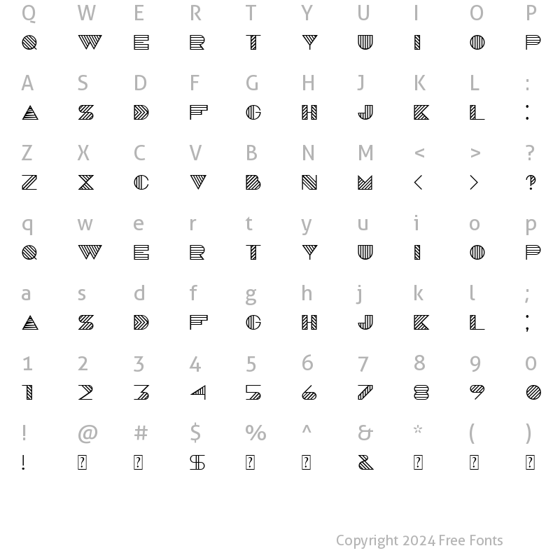 Character Map of KARMA Regular