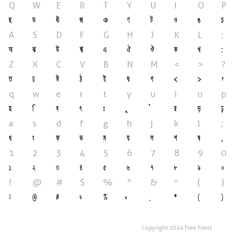 Character Map of KarnaphuliCMJ Bold