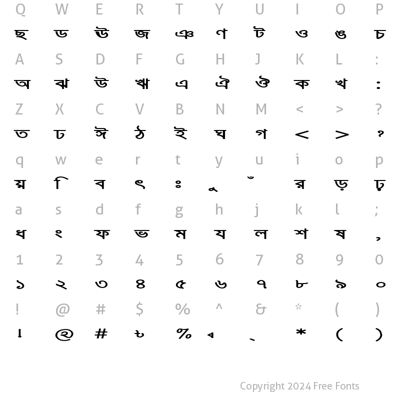 Character Map of KarnaphuliEMJ Bold