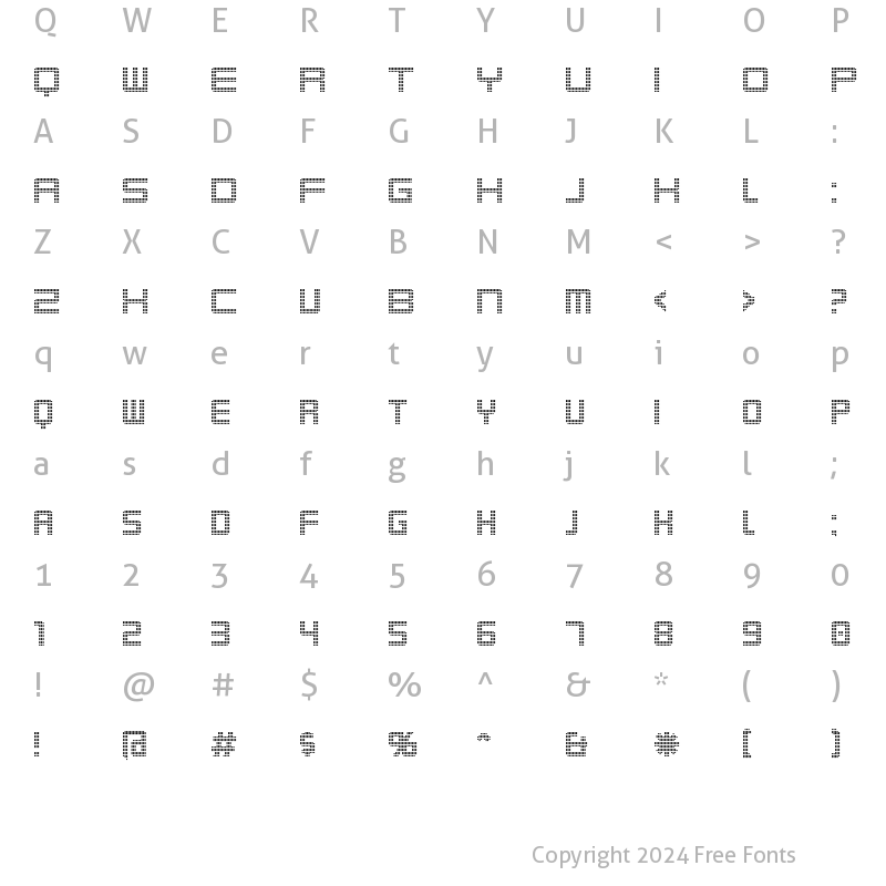 Character Map of Karnivore Digit Regular