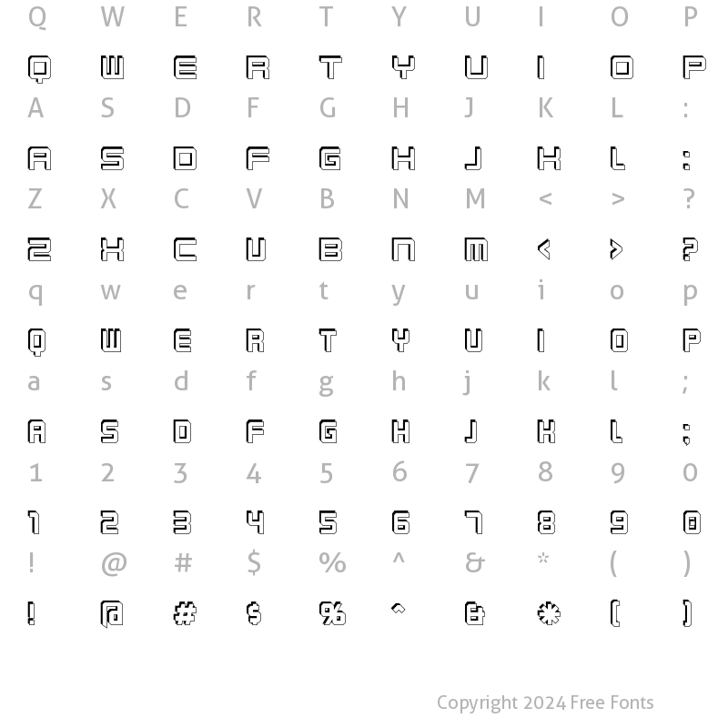 Character Map of Karnivore Four Regular