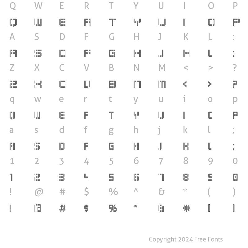 Character Map of Karnivore Seven Regular