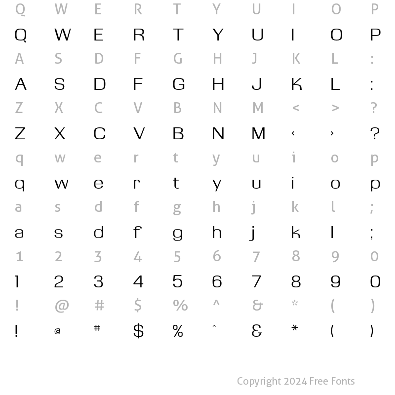 Character Map of KasseFLF Regular