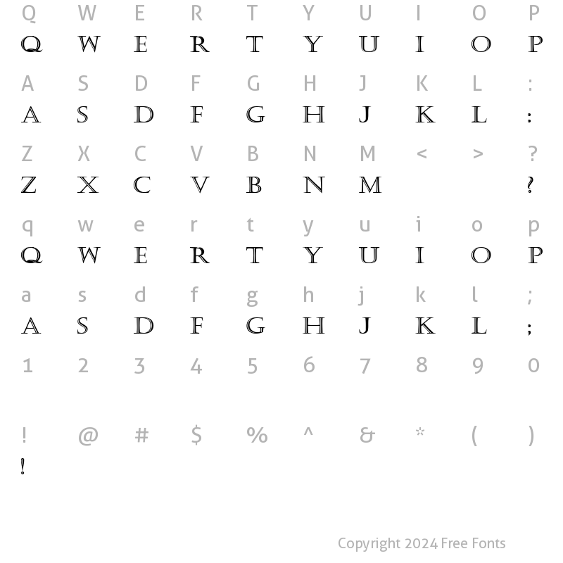 Character Map of Kastellar Bold