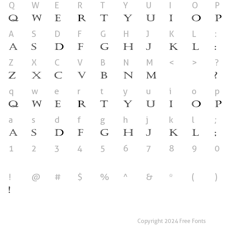 Character Map of Kastellar Wd Regular