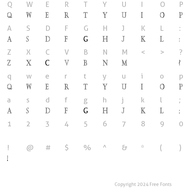 Character Map of KastellarHC Regular