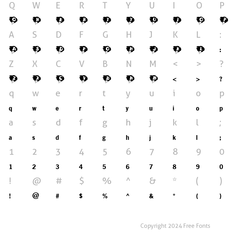 Character Map of KAStorm Regular