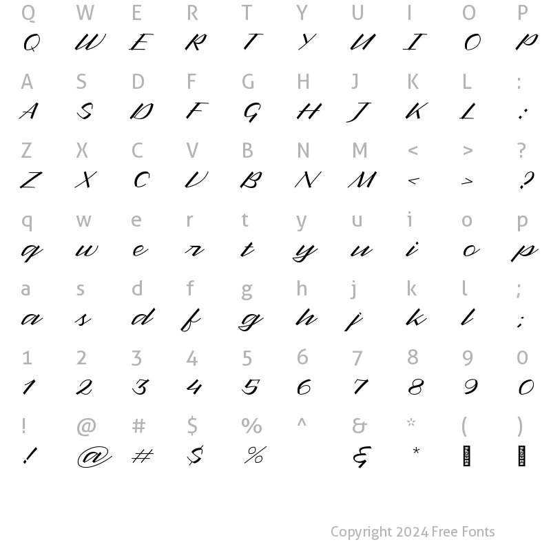 Character Map of Katana-Medium ?