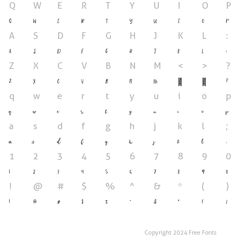 Character Map of Katiekate Inline Regular