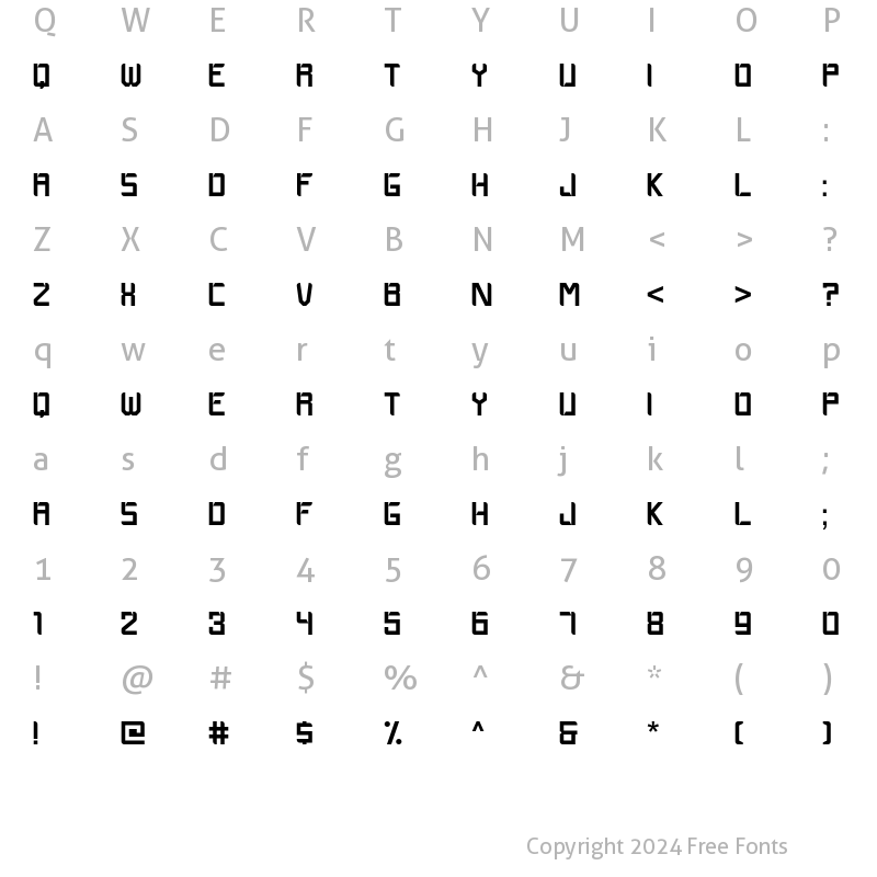 Character Map of Katresnan Regular