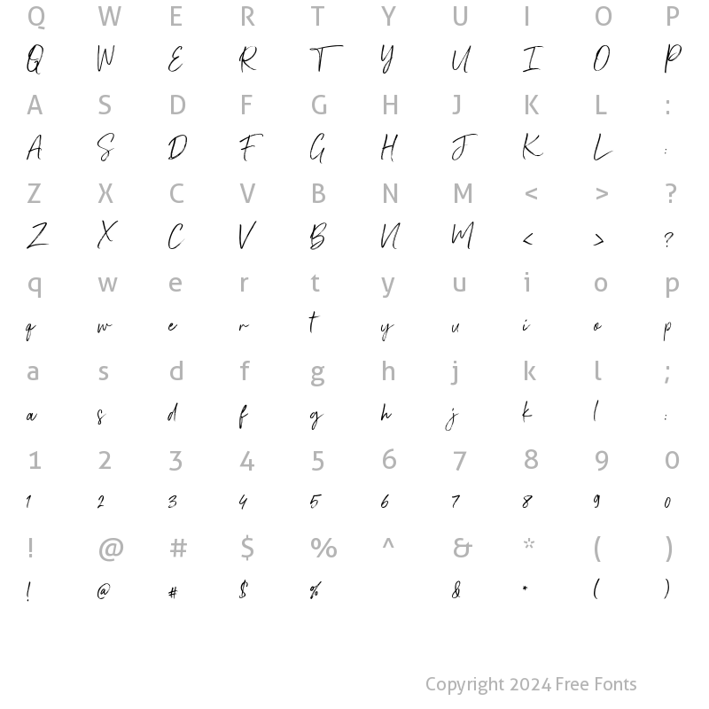 Character Map of Katulamp Alt Regular