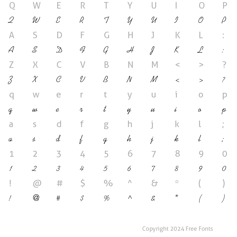 Character Map of Kaufmann LT Roman