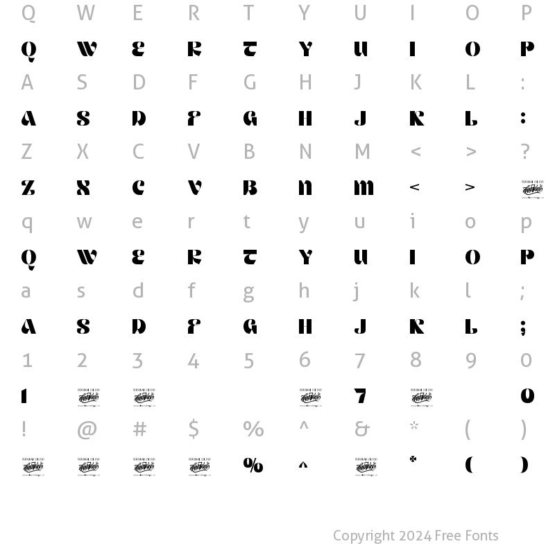 Character Map of Keawneta Regular