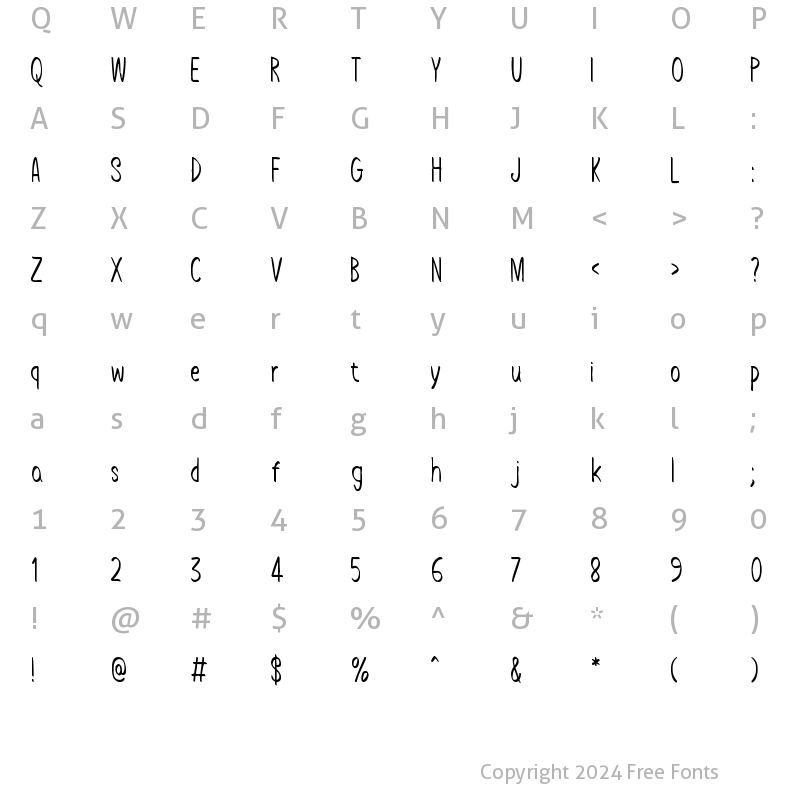 Character Map of Keep Smiling Regular