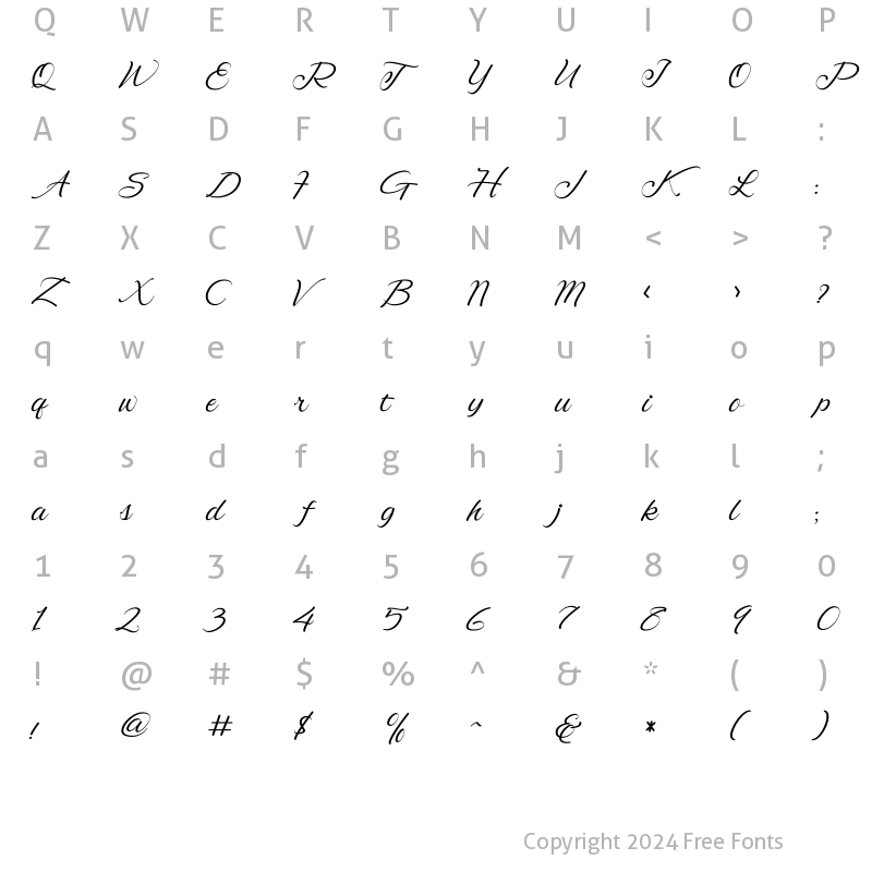 Character Map of Keeyla Regular