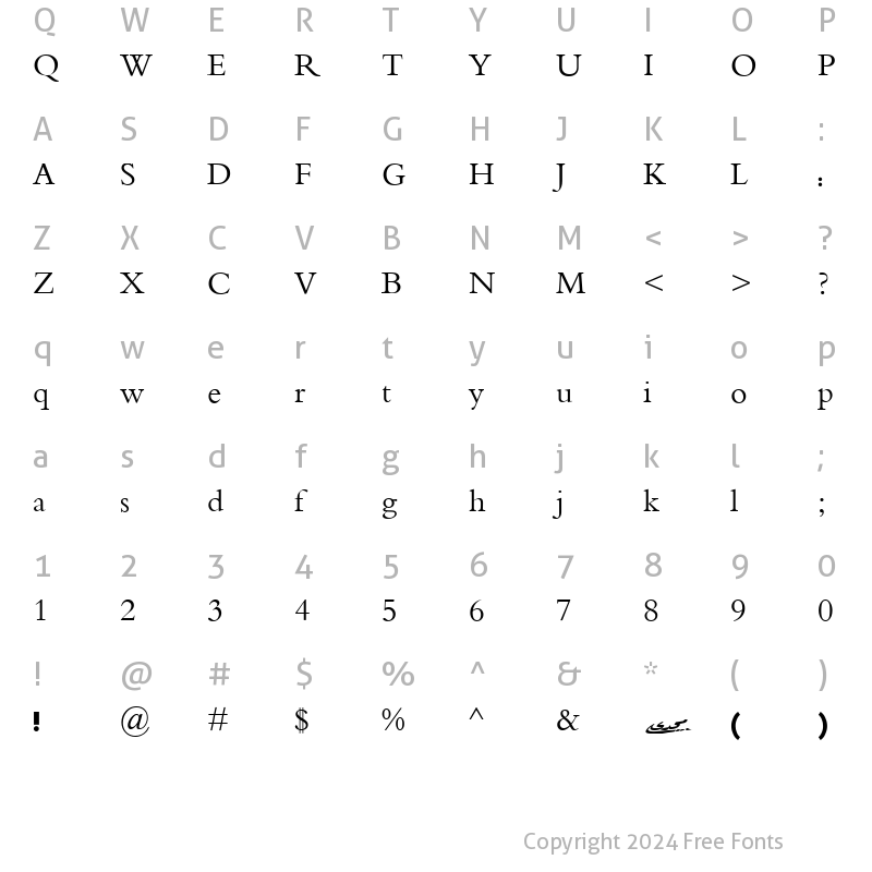 Character Map of Kelma_ MagdySoliman Regular