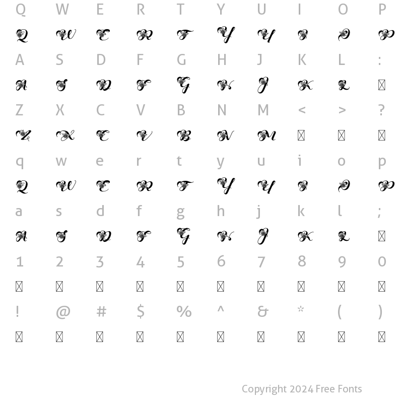 Character Map of Keshia Flower