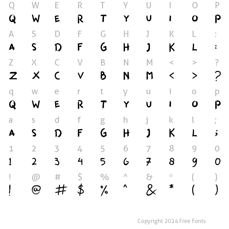 Character Map of Kestila Regular