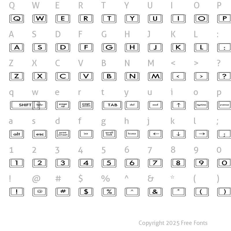 Keyboard KeysEx Expanded Regular: Download for free at Free Fonts ...