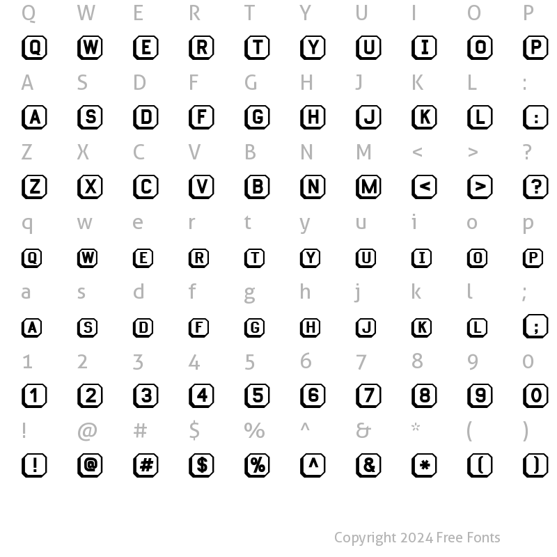 Character Map of KeyboardUltraBold Regular