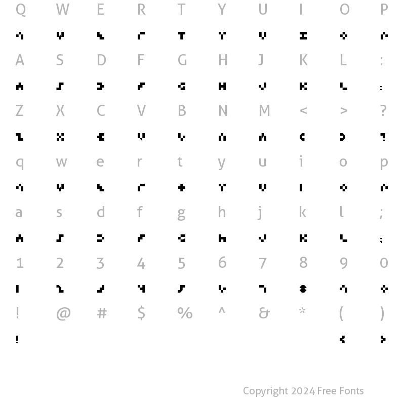 Character Map of Keystone Regular