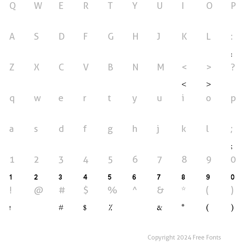 Character Map of KFGQPC Uthman Taha Naskh Bold